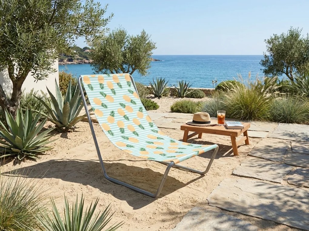 Skladacia plážová lehátka SAND PINEAPPLE, farebné
