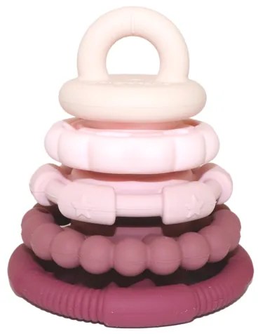 Skladacia pyramída s hryzadielkami, ružová