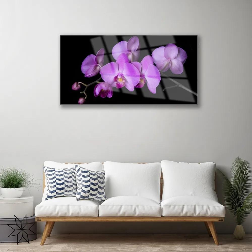 Skleneny obraz Vstavač orchidea kvety 120x60 cm