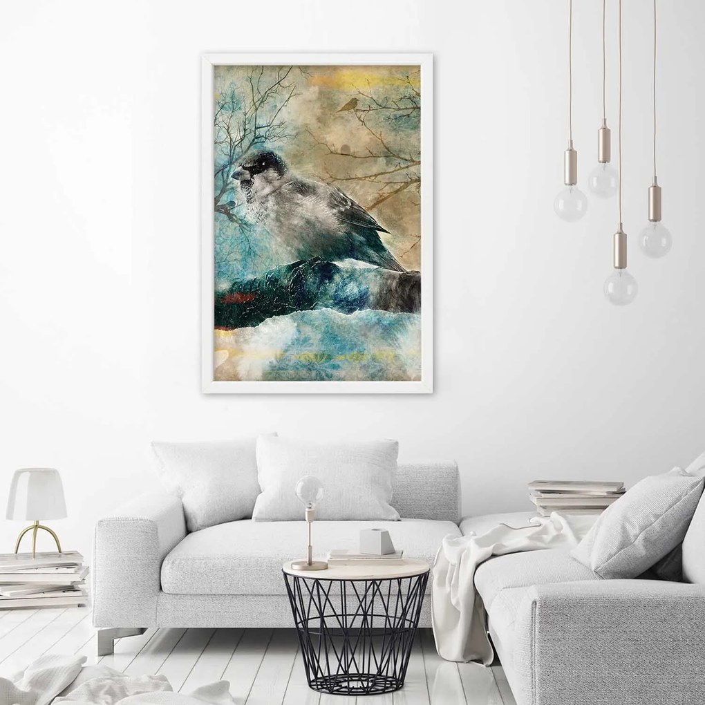 Gario Plagát Vrabec na konári Farba rámu: Bez rámu, Rozmery: 40 x 60 cm