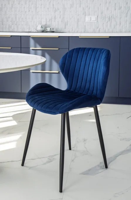 Jedálenská stolička DALLAS VELVET granátová