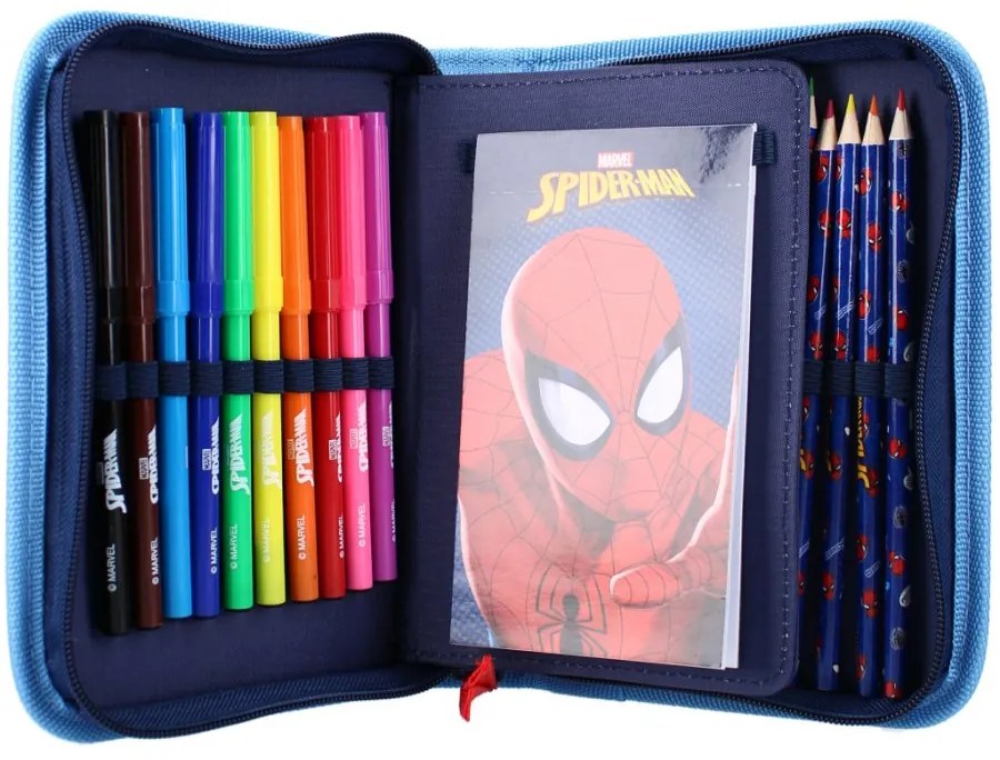 Vybavený školský peračník Spiderman - MARVEL - 27 dielov