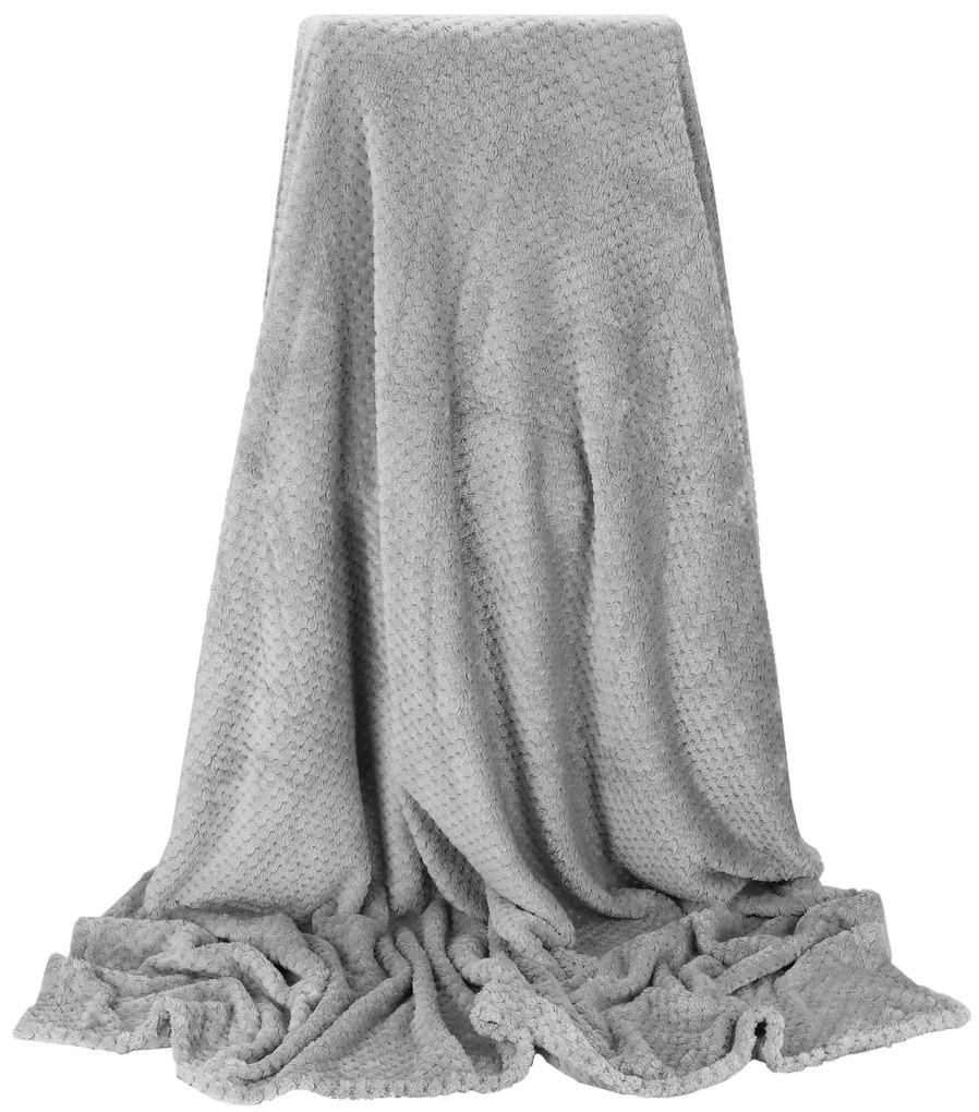 PreHouse Obojstranná plyšová deka 150 x 200 cm - šedá