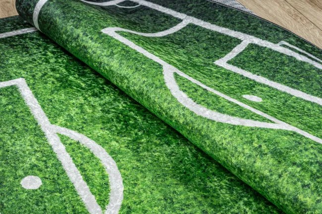 Detský koberec protišmykový BAMBINO 58690 futbalové ihrisko, zelený