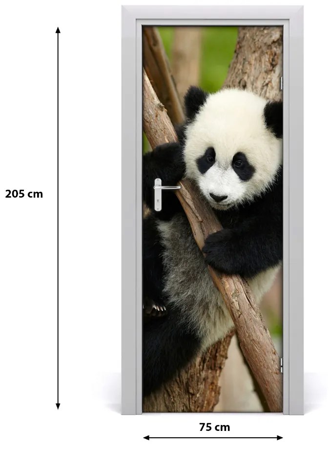 Samolepiace fototapety na dvere Panda na strome 75x205 cm