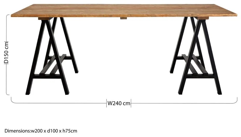 Jedálenský stôl z borovicového dreva 100x200 cm Hampstead – Premier Housewares