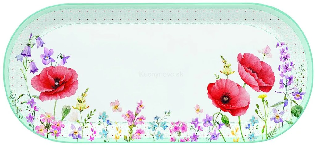 Divý mak servírovací tanier, 33,5x15 cm