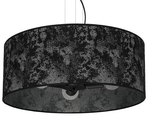 Luster na lanku SATINO 3xE27/60W/230V čierna/šedá