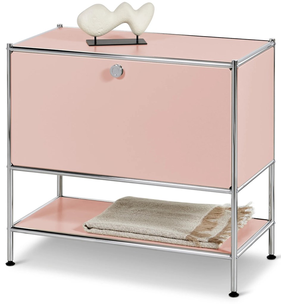 Kovová odkladacia skrinka »CN3« s 1 výklopným priečinkom, staroružová