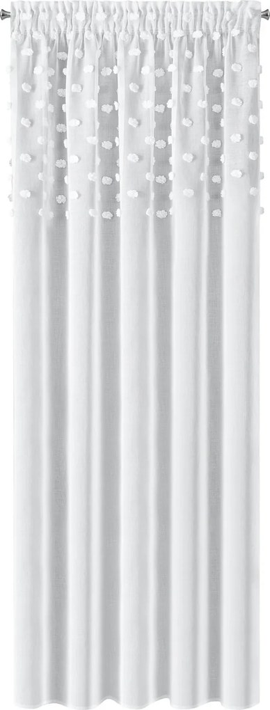 ZÁVES NA PÁSKE STELLA 140X270 CM BIELA