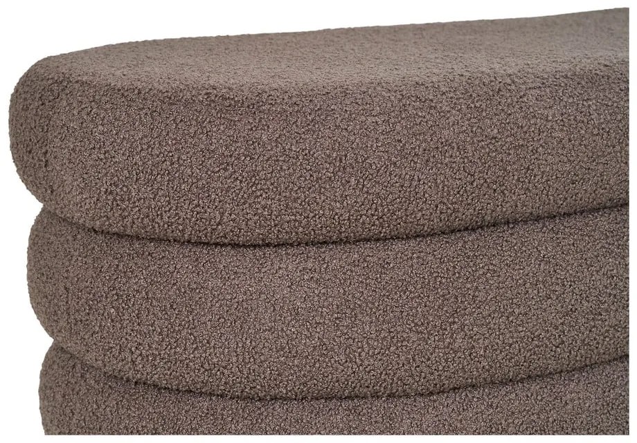 Hnedá lavica z textílie buklé Dartford – House Nordic