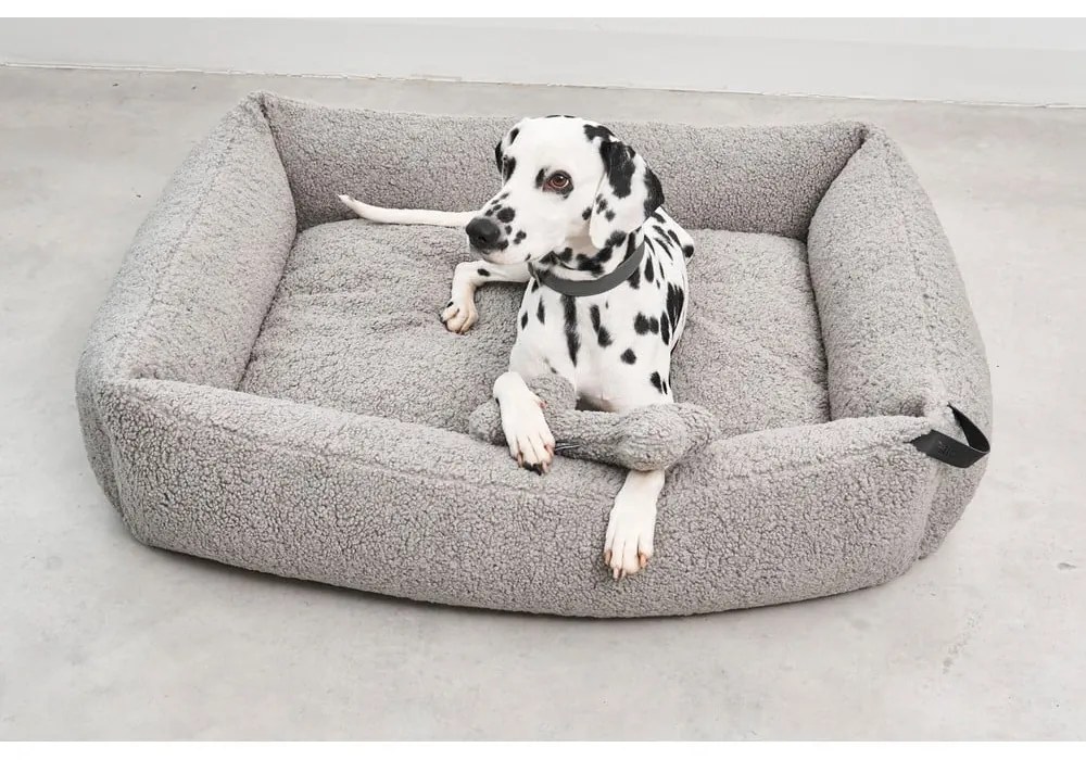 Sivý pelech pre psa z materiálu buklé 71x91 cm Senso Pebble M – MiaCara