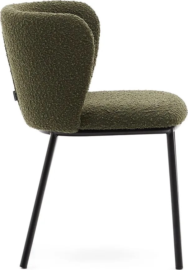 Zelené čalúnené jedálenské kreslo Ciselia – Kave Home