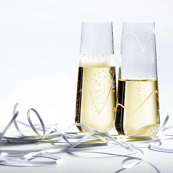 Crystalex GLASS HEART poháre na prosecco 250 ml, 2 ks