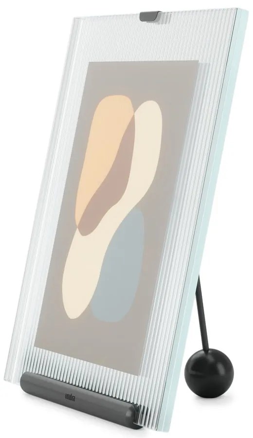 Čierny sklenený stojací rámček 19x23 cm Flute – Umbra