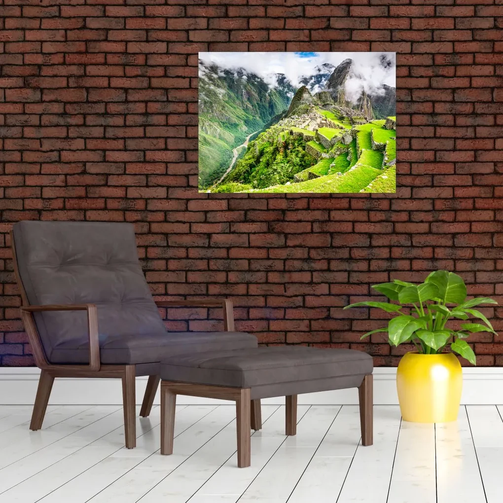 Sklenený obraz - Machu Picchu (70x50 cm)