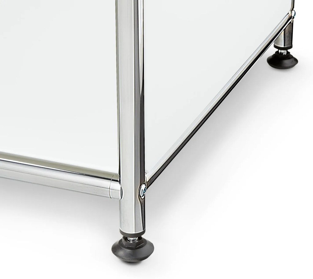 Kovová odkladacia skrinka »CN3« s nastaviteľnými výklopnými priehradkami, biela