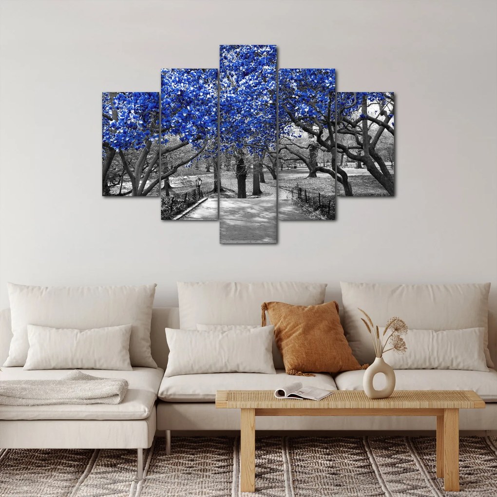 Obrázok - Modré stromy, Central Park, New York (150x105 cm)