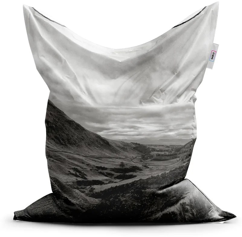 Sablio Sedací vak Čierno-biele údolie - 200x140 cm