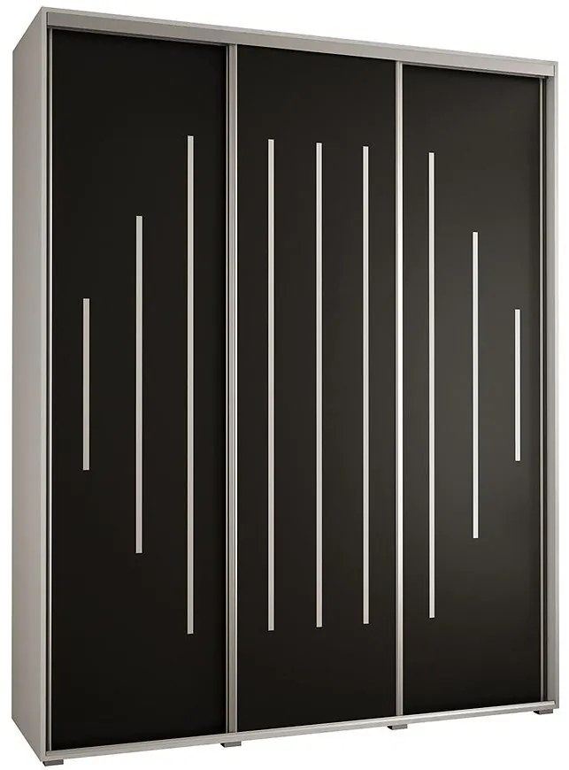 Skriňa 45 Canaris 12 190 biela/čierna/silver