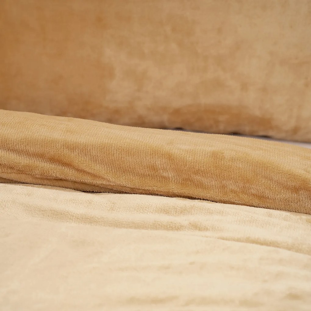 4home obliečky mikroflanel béžová, 140 x 200 cm, 70 x 90 cm