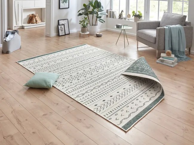 Obojstranný koberec Hanse Home Twin Supreme Kuba zelený / krémový