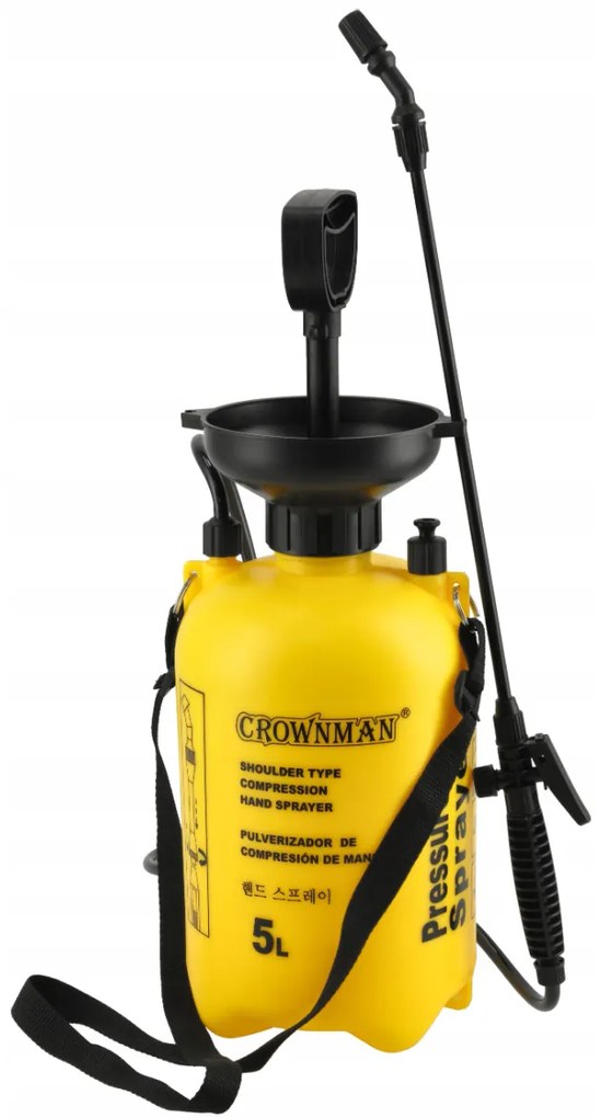 CROWNMAN Ručný tlakový postrekovač s nastaviteľnou tryskou 5L