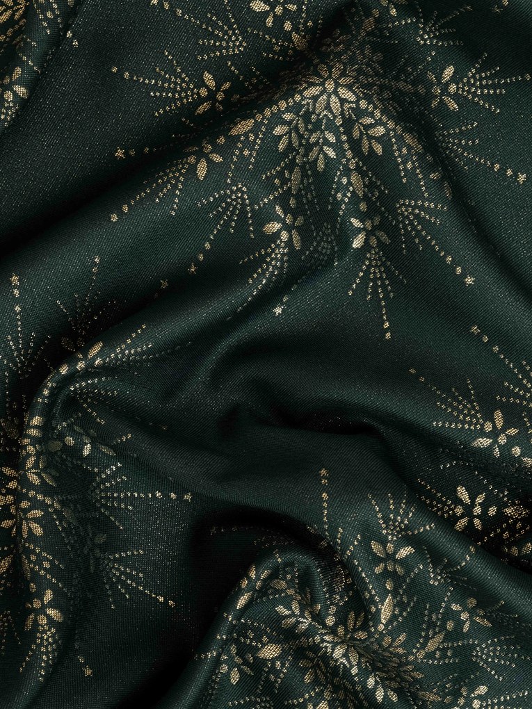 Lurexová Vianočná servítka Zelený večer - 40 × 40 cm