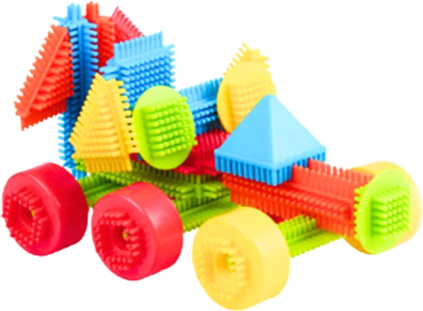 LEAN Toys Tehličky v krabici 200 kusov Viacfarebné