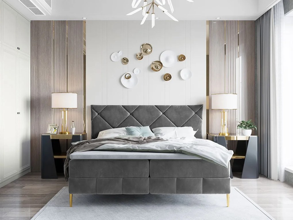Kontinentálna posteľ Sagiro, Dostupné poťahy: Manila 37, Rozmer postele: 160x200