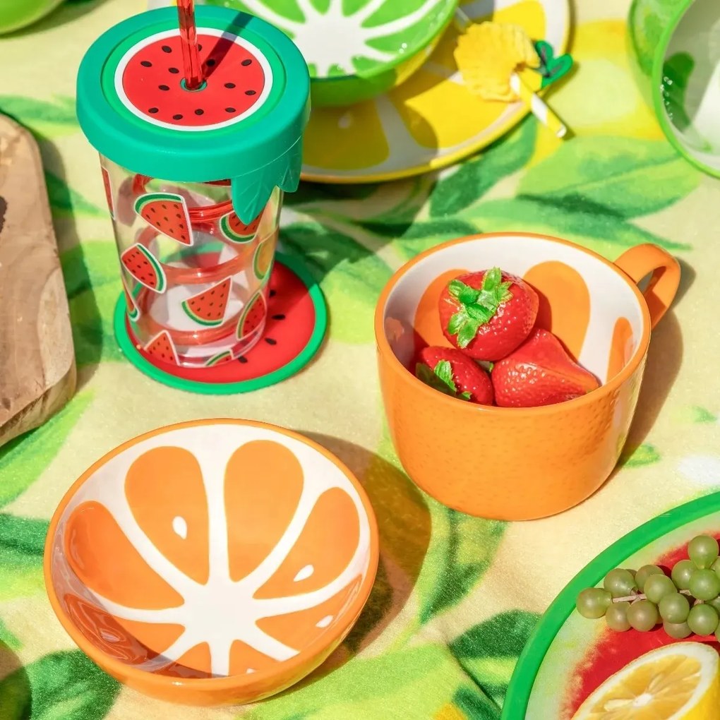 Altom Sada keramických jumbo hrnků Tropicanapomeranč 470 ml, 2 ks