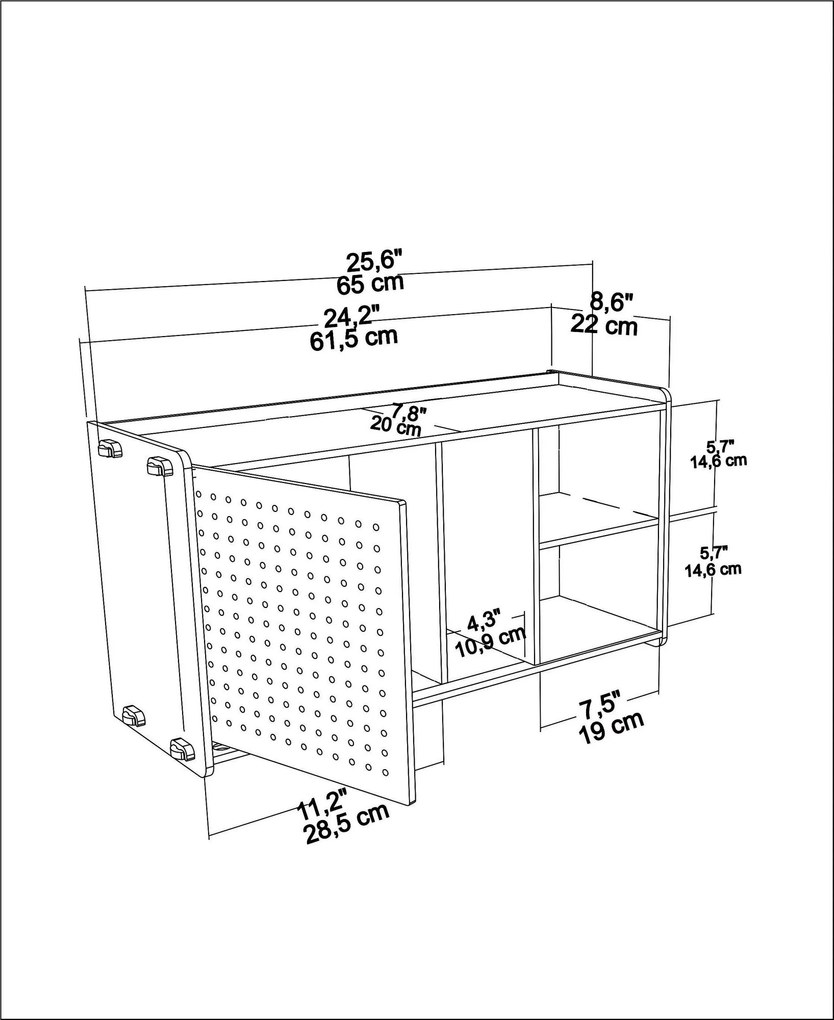 Nástenná polica FORE dub prírodný