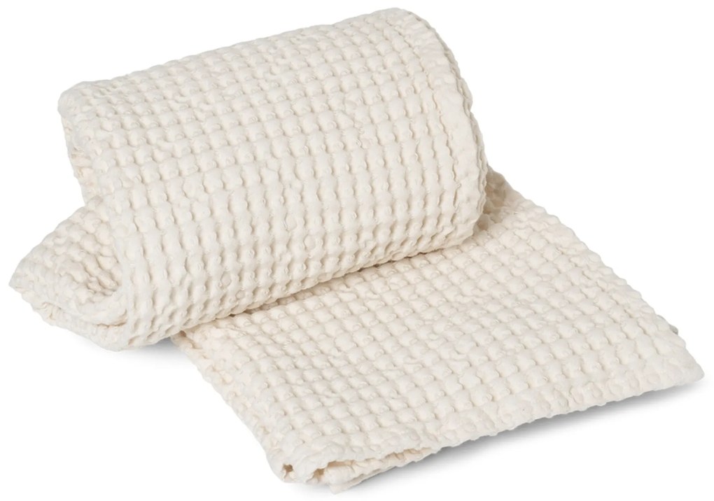 Ferm Living Uterák z organickej bavlny Off-white 50 × 100 cm