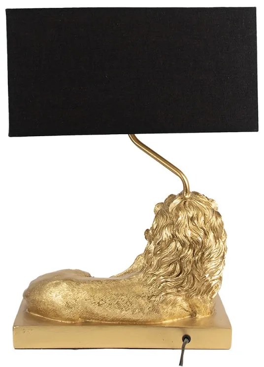 Black&gold stolné svietidlo LION 44*32