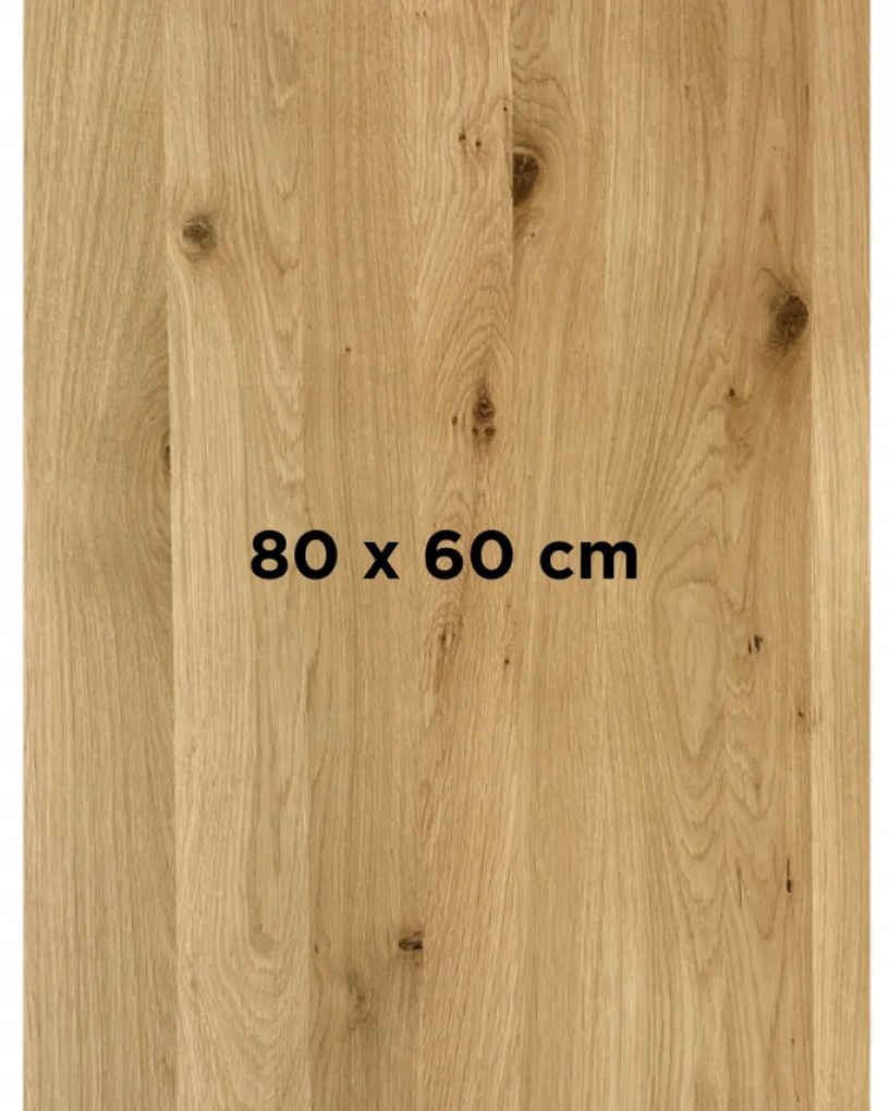 DUBLINO OAK PREMIUM 27 MM - MASÍVNA STOLOVÁ DOSKA 80 x 60 cm