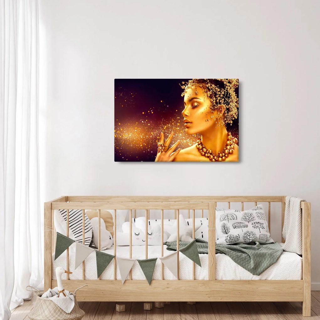 Obraz - Zlatý makeup (90x60 cm)