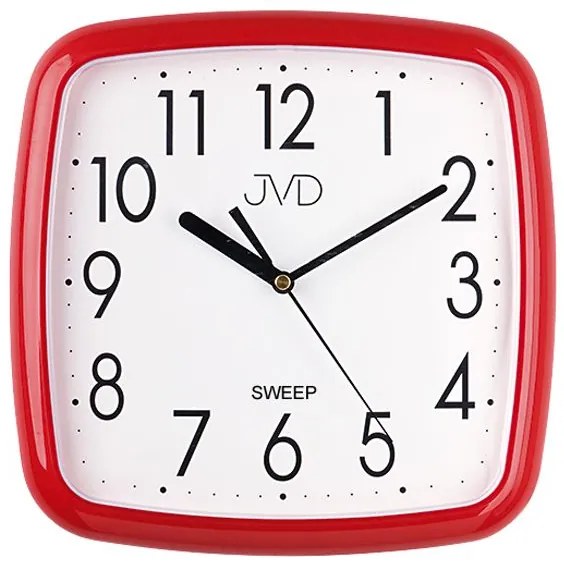 Tiché nástenné hodiny JVD HP615.14 – Červené (25 cm)