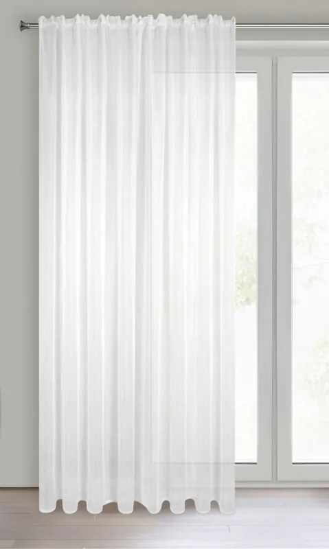 ZÁCLONA LUCY NA PÁSKE 140X270 CM BIELA