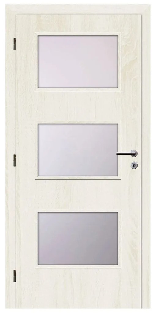 Solodoor Interiérové dvere Etta 6, 80 L, 820 × 1 970 mm, fólia, ľavé, Andorra white, presklené