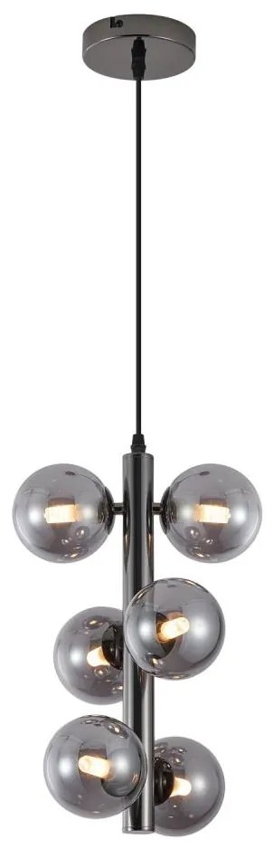 Wofi 6014-605W - LED Luster na lanku VILLA 6xG9/3W/230V čierna
