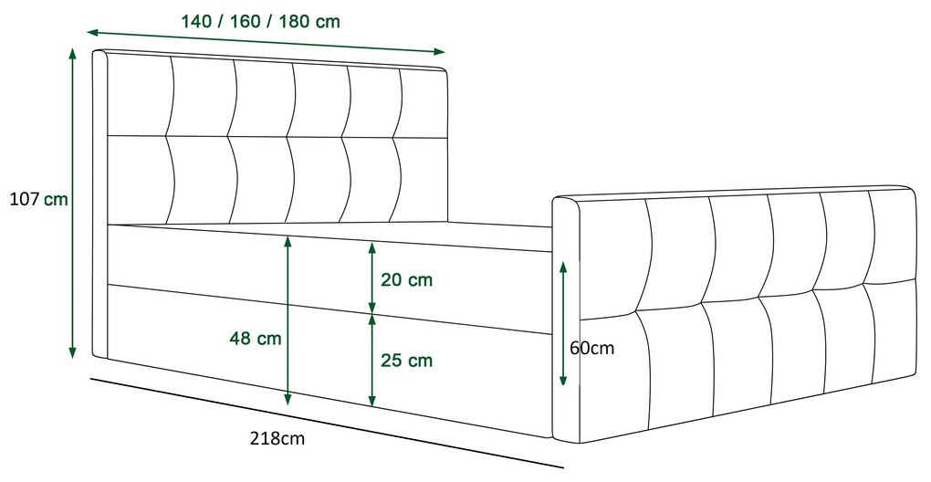 Manželská posteľ Boxspring 140 cm Macheta (béžová) (s matracom a úložným priestorom). Vlastná spoľahlivá doprava až k Vám domov. 1046718