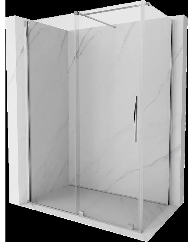 Mexen Velar sprchová kabína, posuvné dvere 160 x 75 cm, Priehľadné, Chrómová - 871-160-075-01-01