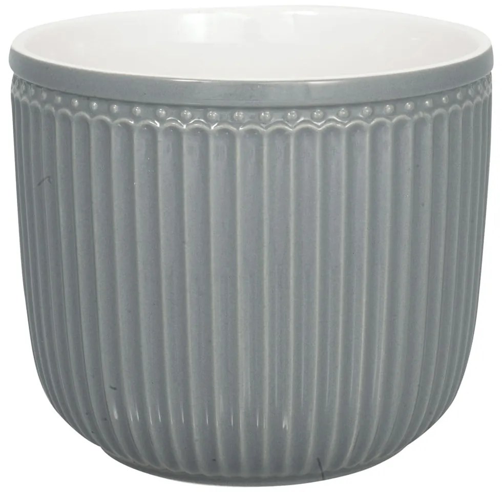 Sivý keramický kvetináč Green Gate Alice, ø 16 cm