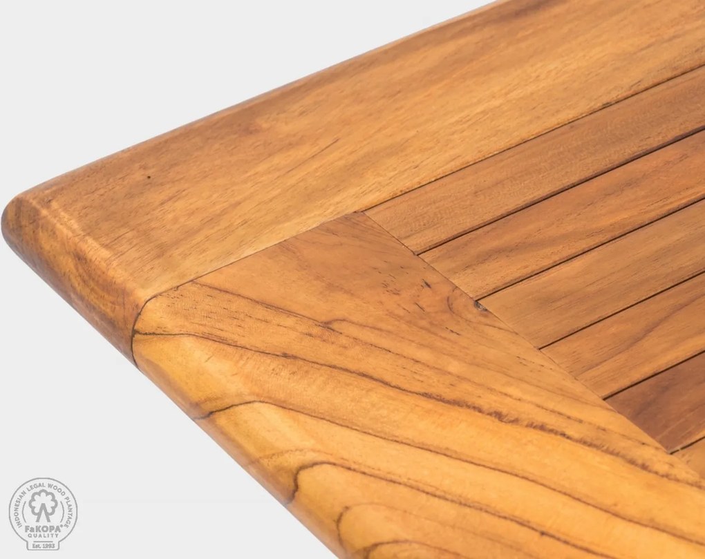 FaKOPA s. r. o. ELEGANTE - obdĺžnikový rozkladací stôl z teaku 120 x 200-300 cm, teak