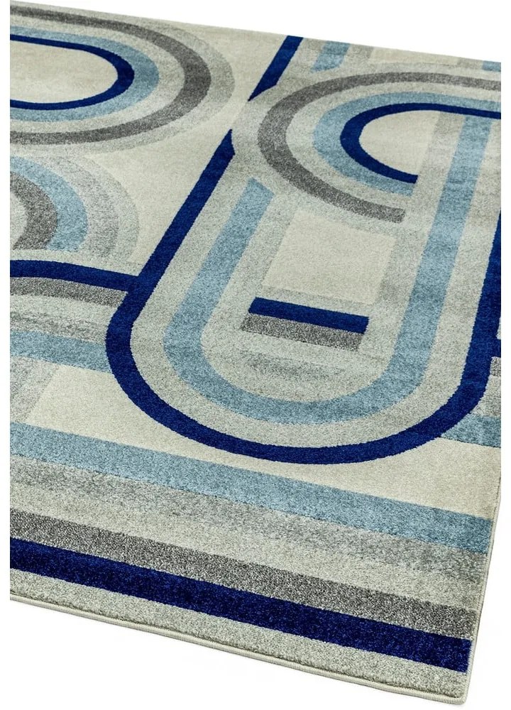 Sivo-modrý koberec 80x150 cm Nova Retro Blue – Asiatic Carpets