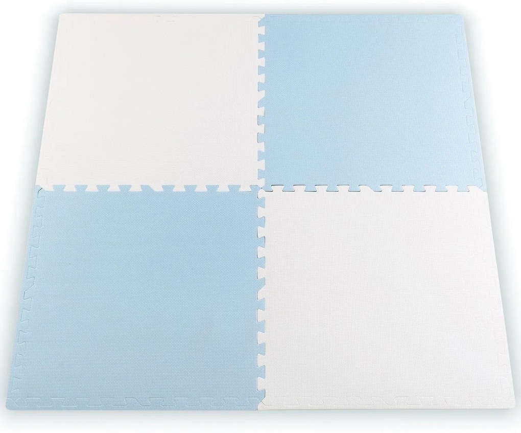 Ricokids veľká penová podložka na puzzle 60x60 cm 4 ks modrá a biela