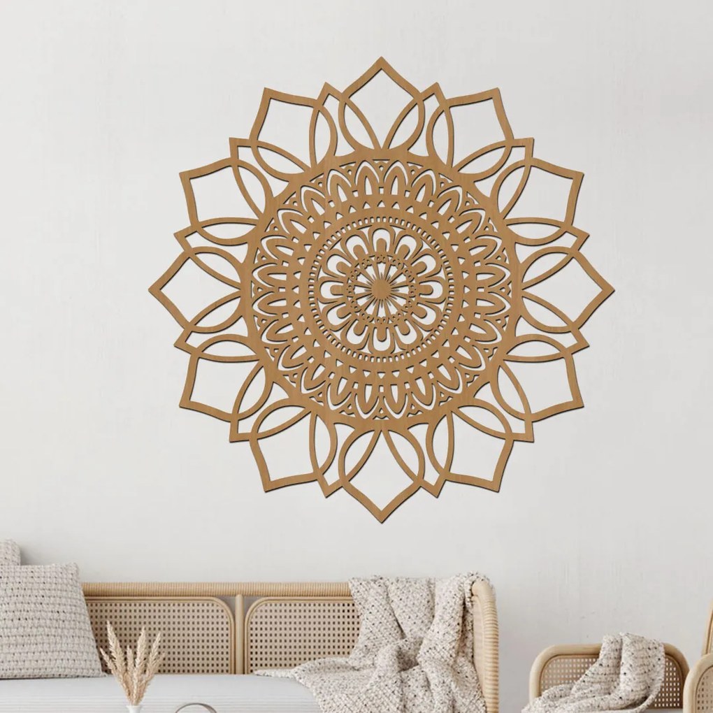 drevo zivota Drevená mandala na stenu ŠŤASTIA Farebný vzor: Wenge, Priemer: 60
