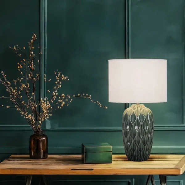 Stolná lampa PINEAPLE 1xE27/40W/230V biela/zelená