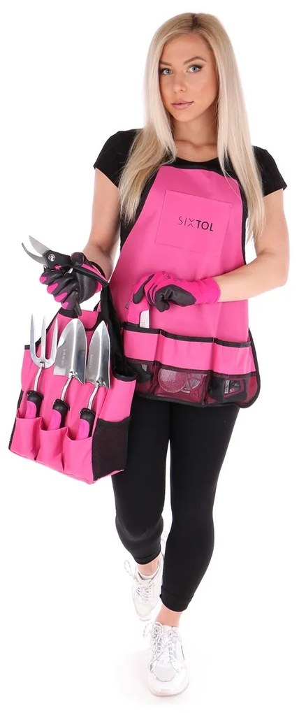 Sixtol Sada záhradného náradia Garden pink, 12 ks