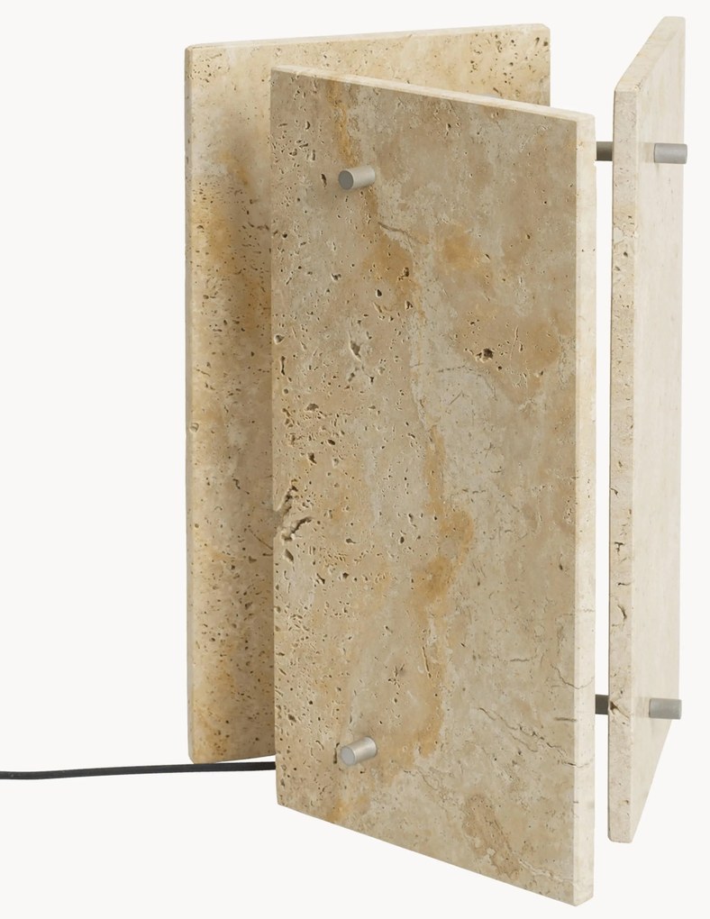 Stmievateľná travertínová stolová LED lampa Oeste